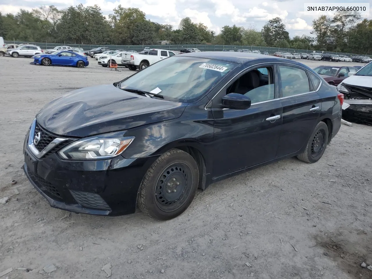 2016 Nissan Sentra S VIN: 3N1AB7AP9GL660010 Lot: 70502844