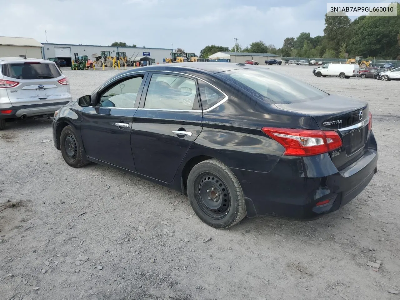 2016 Nissan Sentra S VIN: 3N1AB7AP9GL660010 Lot: 70502844