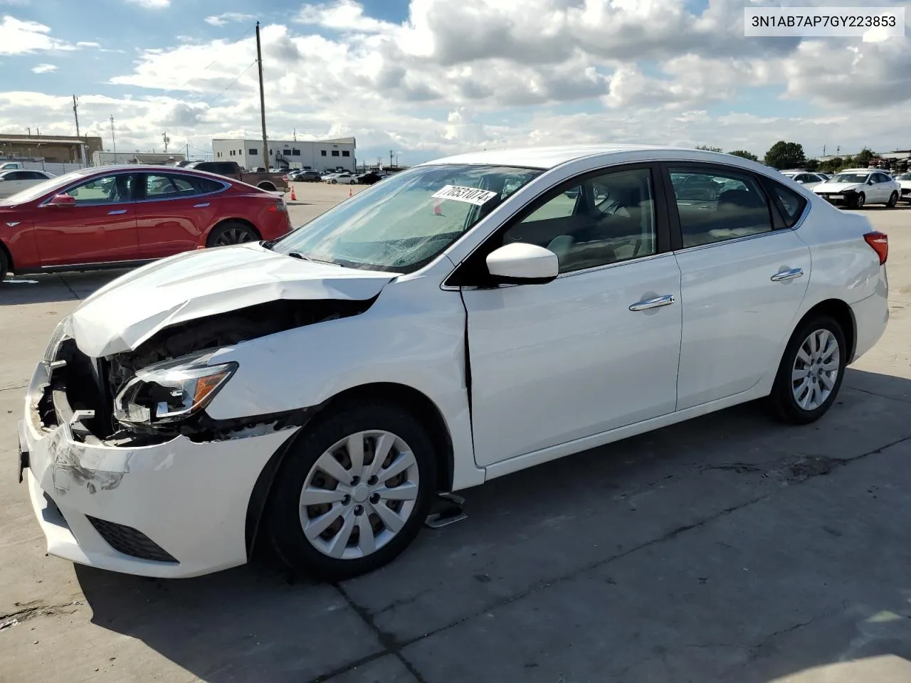 2016 Nissan Sentra S VIN: 3N1AB7AP7GY223853 Lot: 70531074