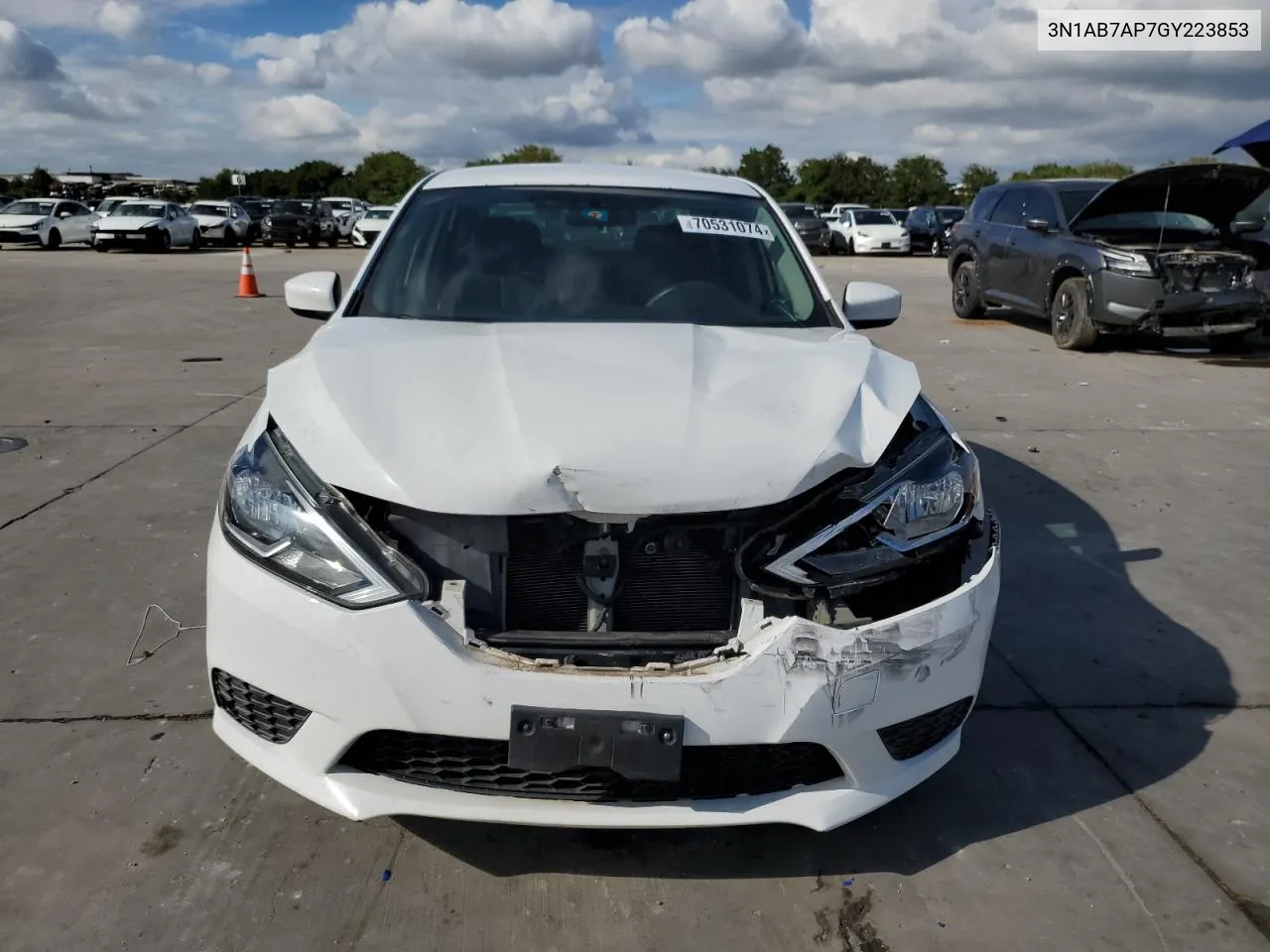 2016 Nissan Sentra S VIN: 3N1AB7AP7GY223853 Lot: 70531074