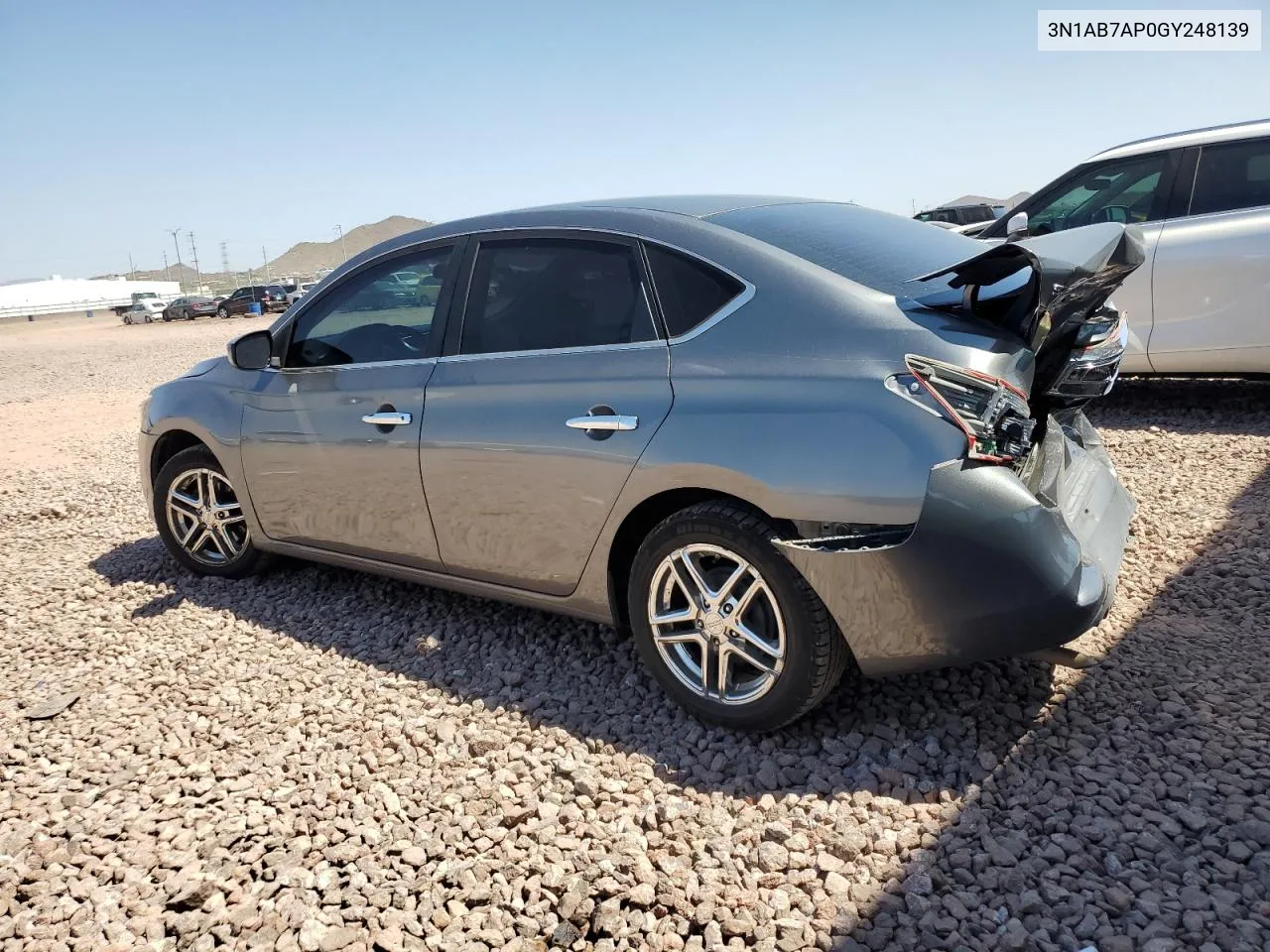 2016 Nissan Sentra S VIN: 3N1AB7AP0GY248139 Lot: 70618684