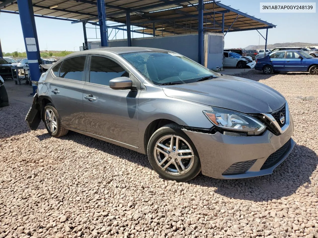 2016 Nissan Sentra S VIN: 3N1AB7AP0GY248139 Lot: 70618684