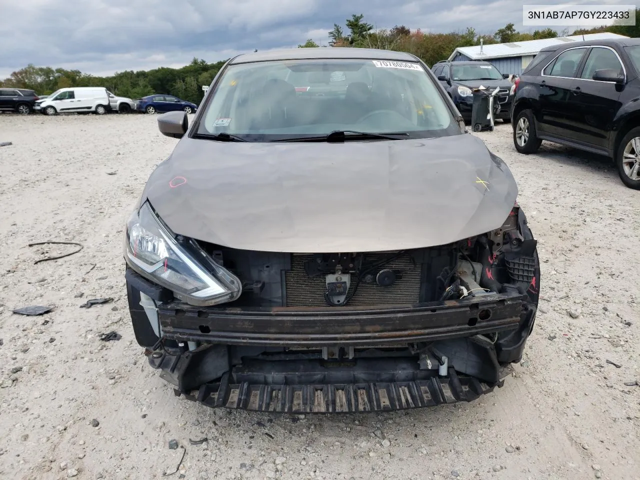 2016 Nissan Sentra S VIN: 3N1AB7AP7GY223433 Lot: 70780504