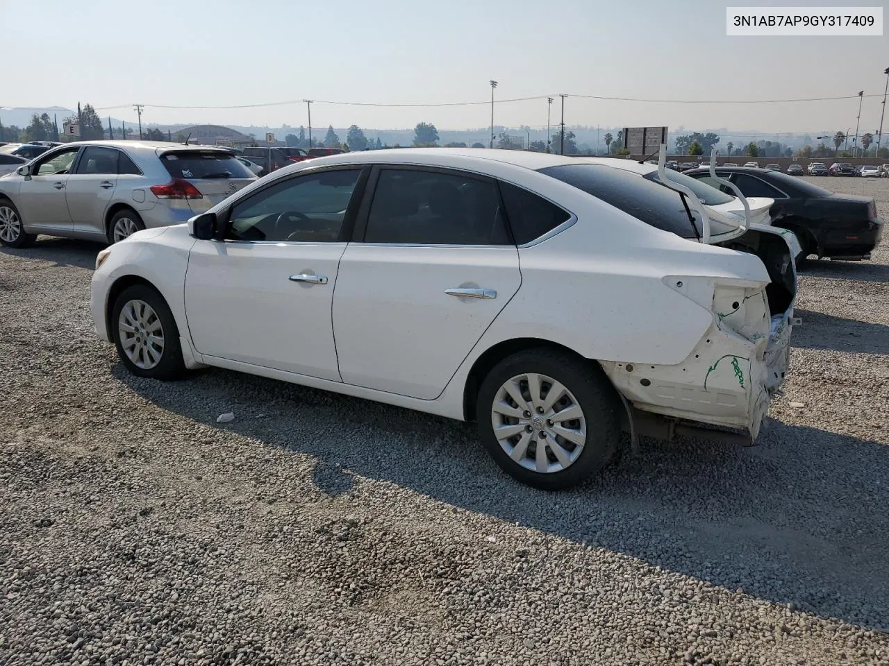 2016 Nissan Sentra S VIN: 3N1AB7AP9GY317409 Lot: 70790954