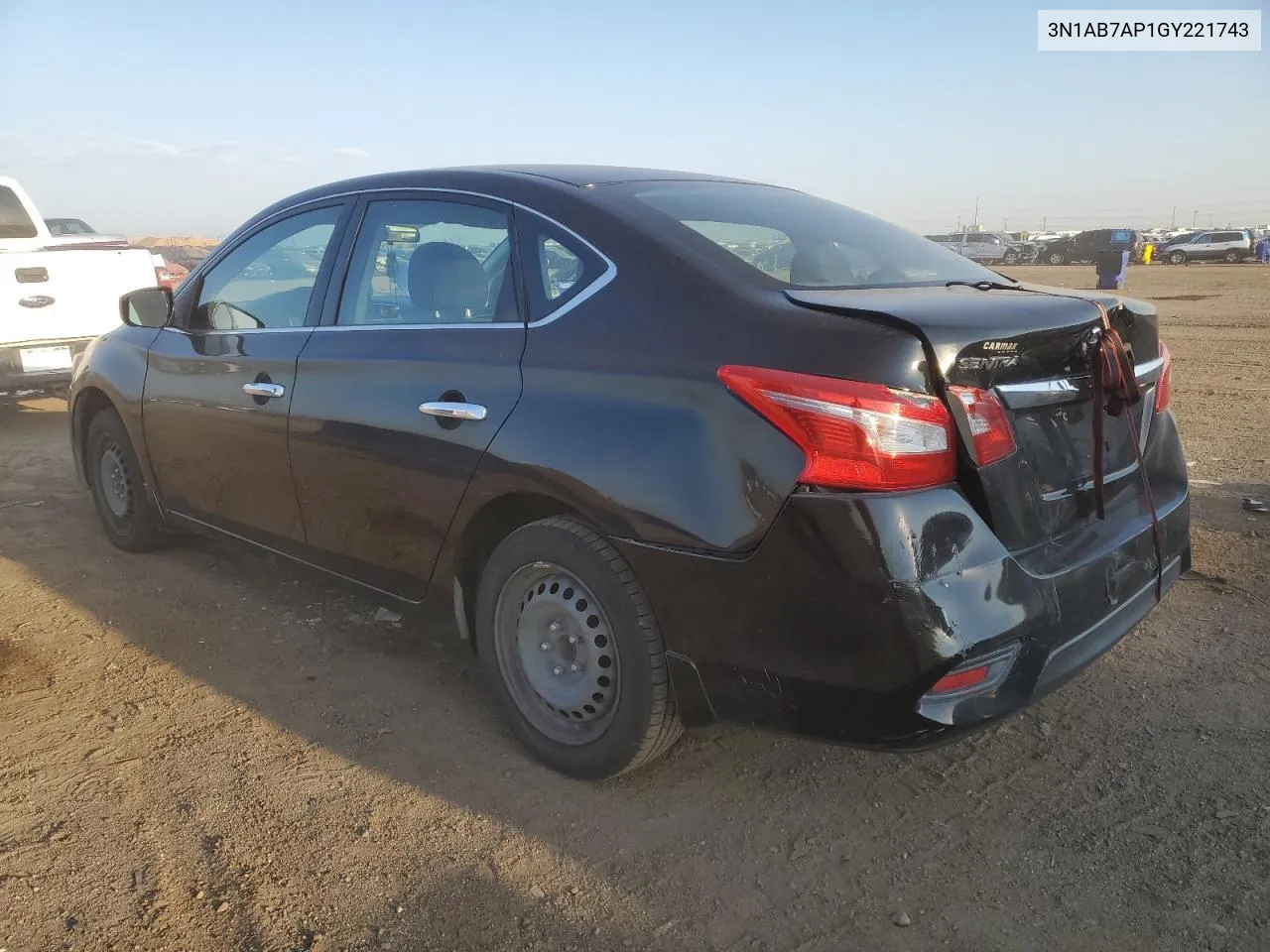 2016 Nissan Sentra S VIN: 3N1AB7AP1GY221743 Lot: 70856184