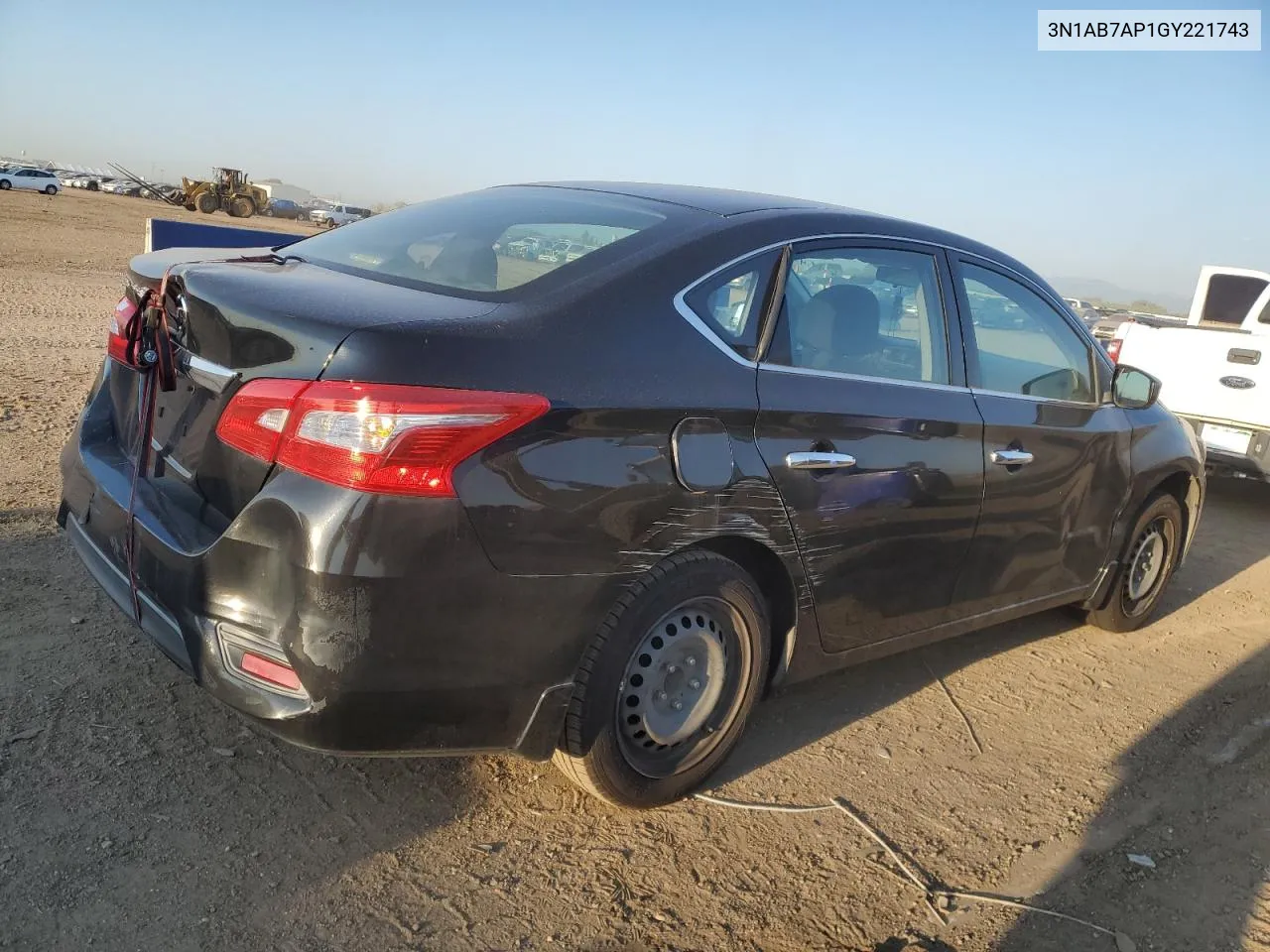 2016 Nissan Sentra S VIN: 3N1AB7AP1GY221743 Lot: 70856184