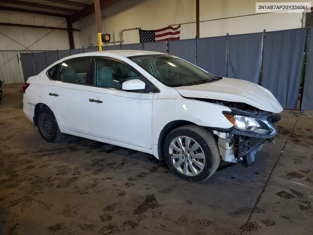 2016 Nissan Sentra S VIN: 3N1AB7AP2GY336061 Lot: 70989394