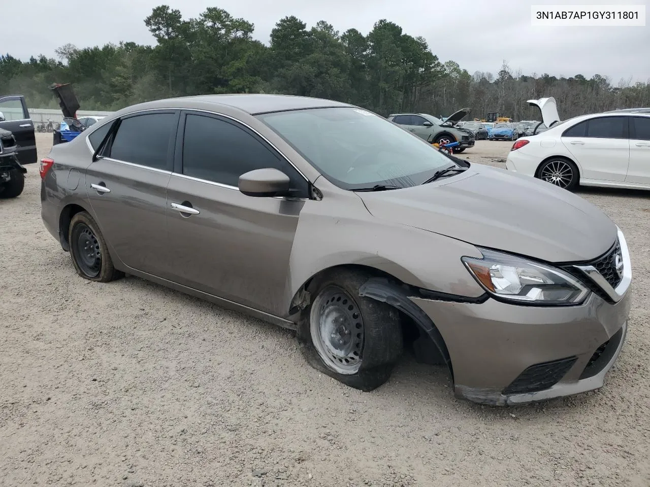 2016 Nissan Sentra S VIN: 3N1AB7AP1GY311801 Lot: 71258424