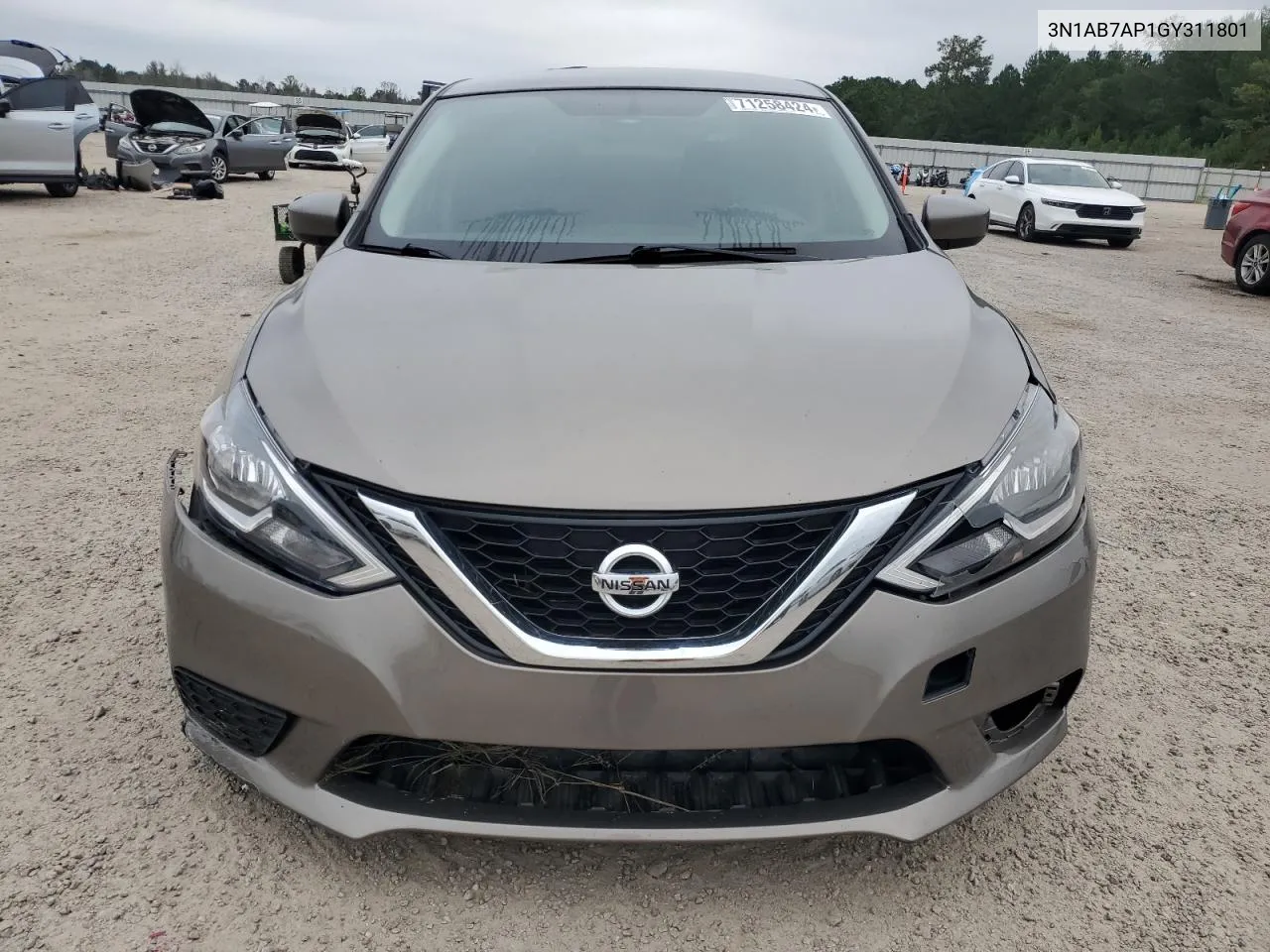 2016 Nissan Sentra S VIN: 3N1AB7AP1GY311801 Lot: 71258424