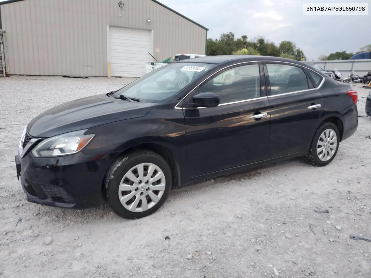 2016 Nissan Sentra S VIN: 3N1AB7AP5GL650798 Lot: 71668454