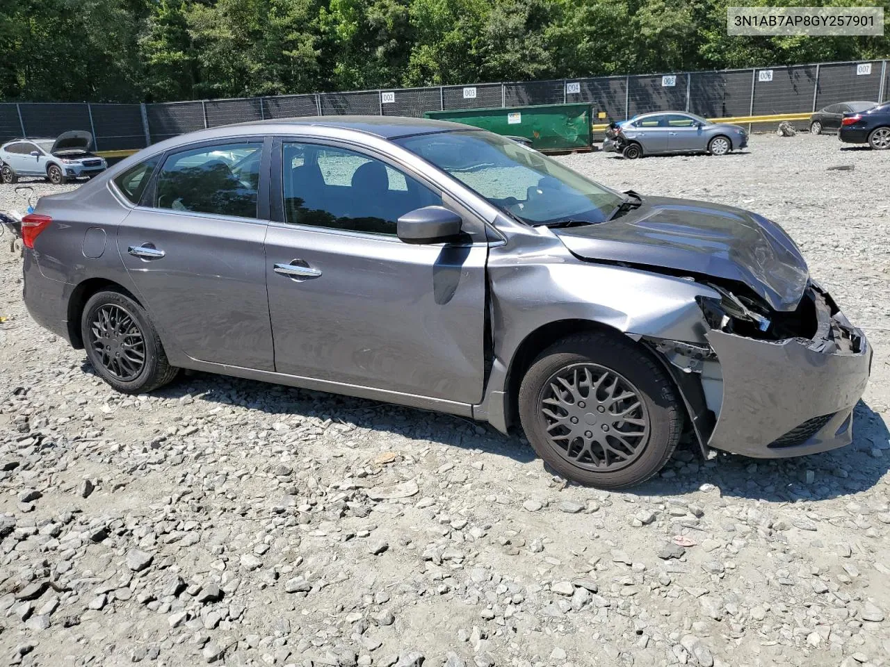 2016 Nissan Sentra S VIN: 3N1AB7AP8GY257901 Lot: 71762544