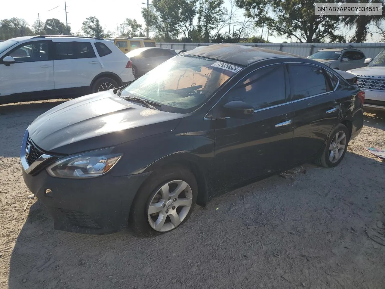 3N1AB7AP9GY334551 2016 Nissan Sentra S