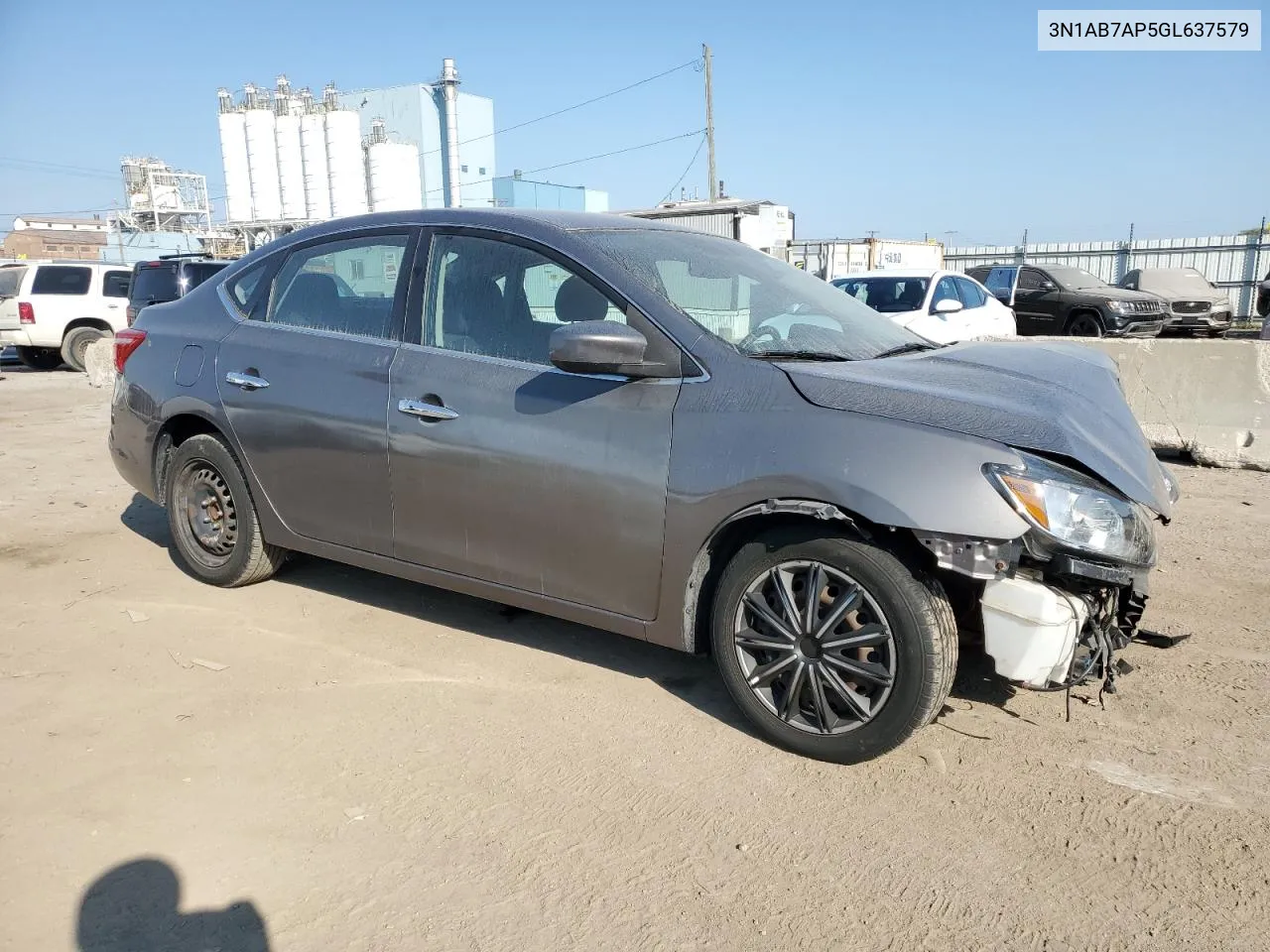 2016 Nissan Sentra S VIN: 3N1AB7AP5GL637579 Lot: 72031064