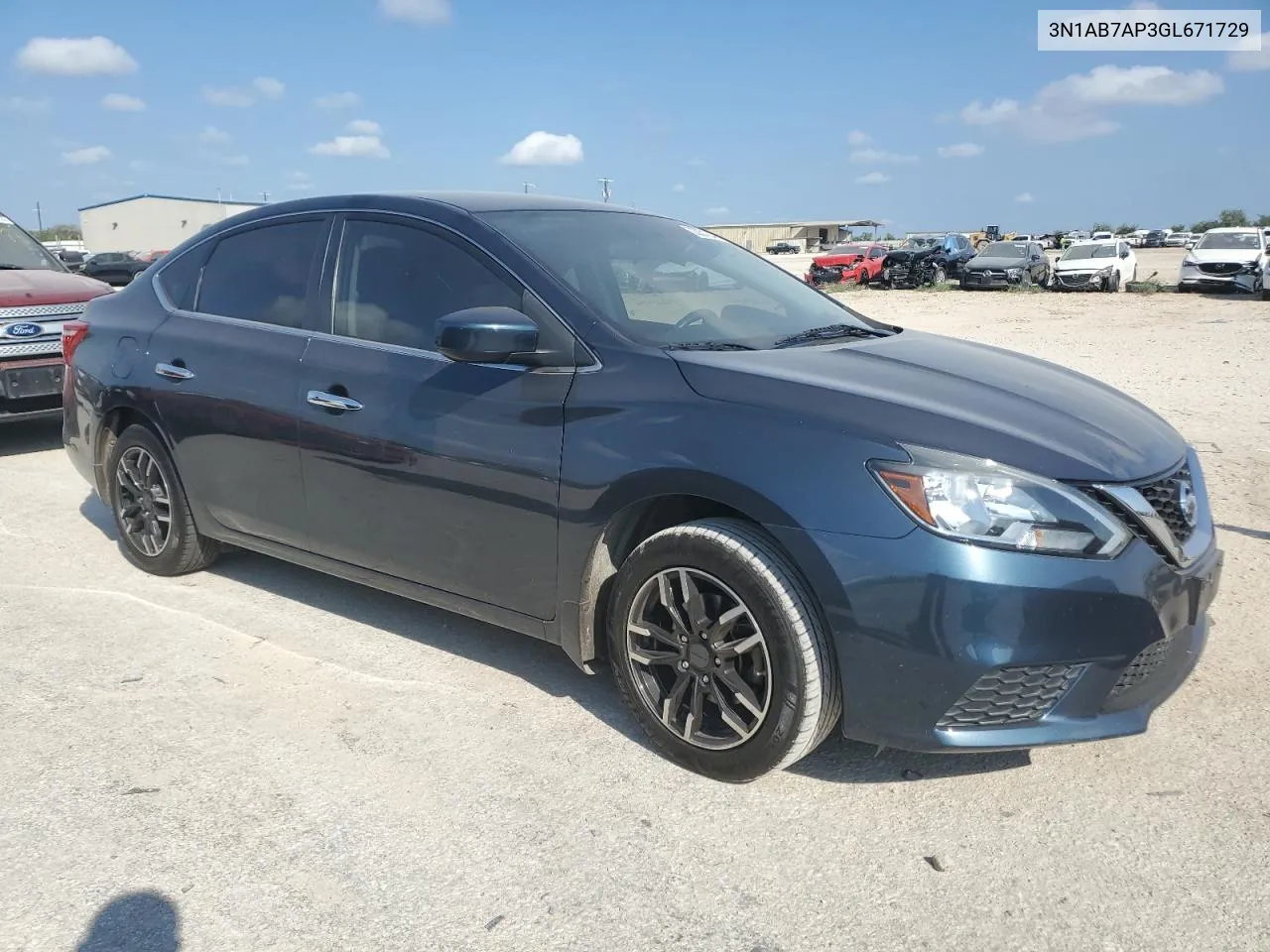 2016 Nissan Sentra S VIN: 3N1AB7AP3GL671729 Lot: 72031294