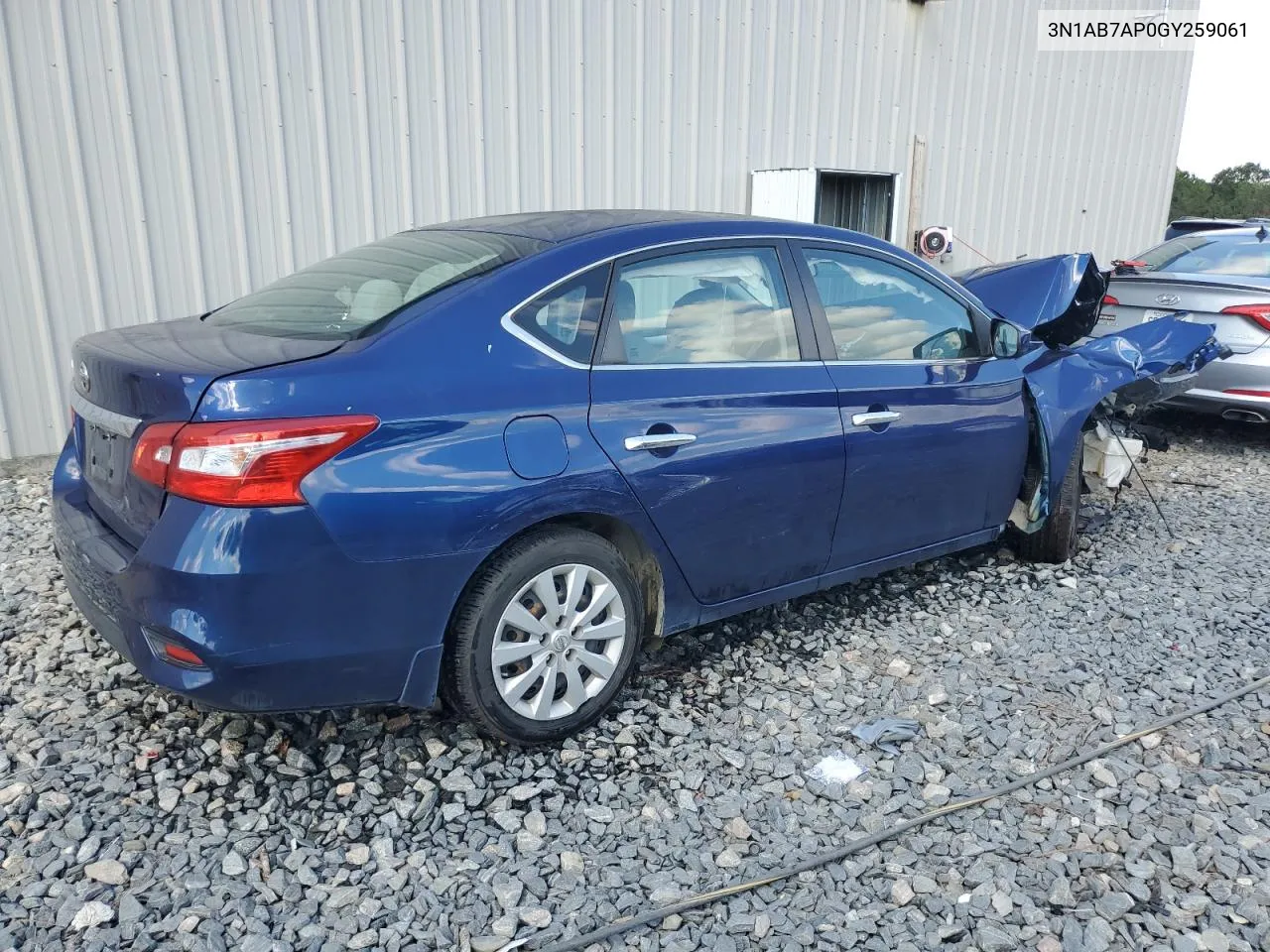 2016 Nissan Sentra S VIN: 3N1AB7AP0GY259061 Lot: 72152924