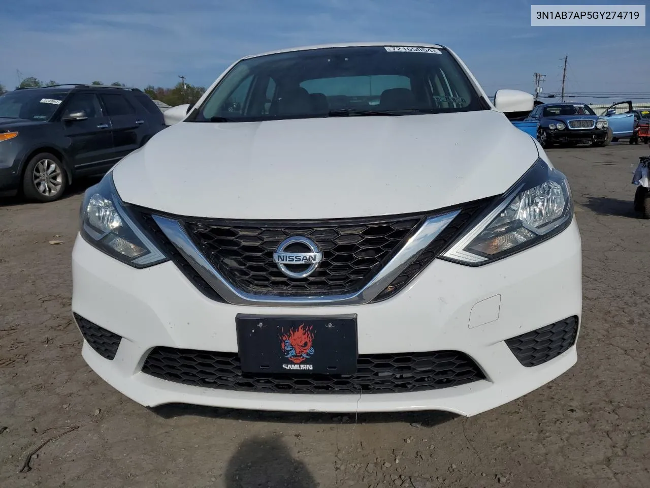 2016 Nissan Sentra S VIN: 3N1AB7AP5GY274719 Lot: 72165054