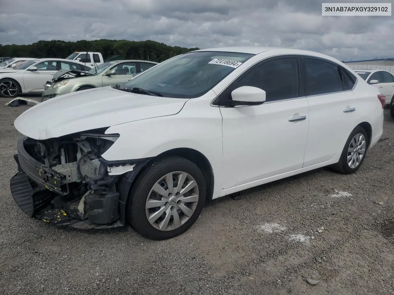 3N1AB7APXGY329102 2016 Nissan Sentra S