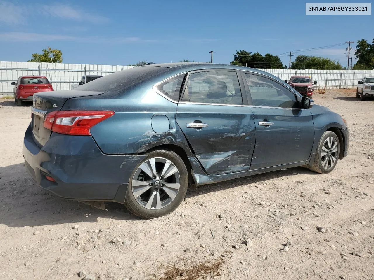 2016 Nissan Sentra S VIN: 3N1AB7AP8GY333021 Lot: 72421544