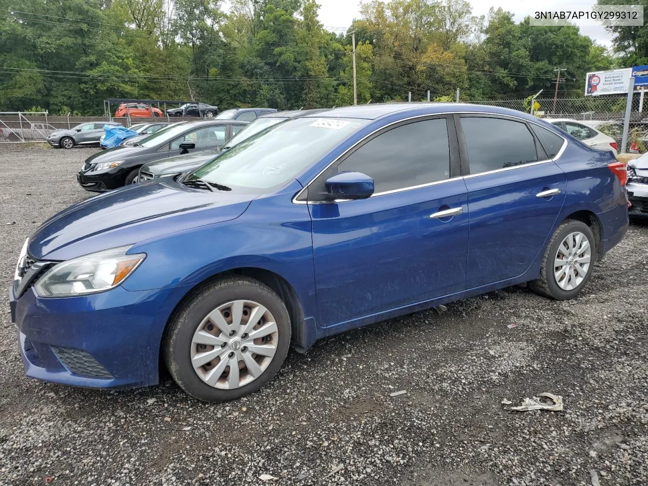 2016 Nissan Sentra S VIN: 3N1AB7AP1GY299312 Lot: 72434214