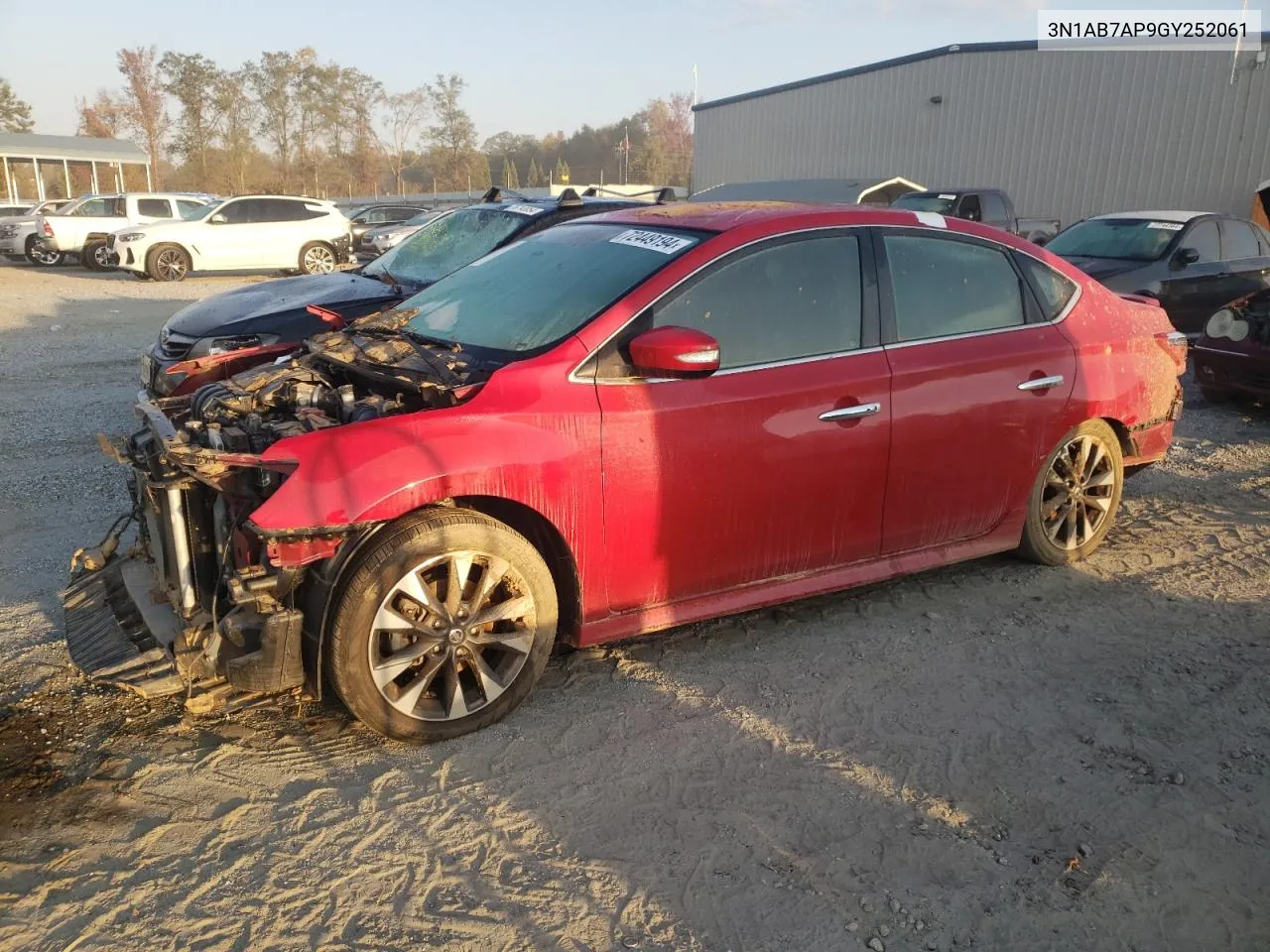 2016 Nissan Sentra S VIN: 3N1AB7AP9GY252061 Lot: 72449194