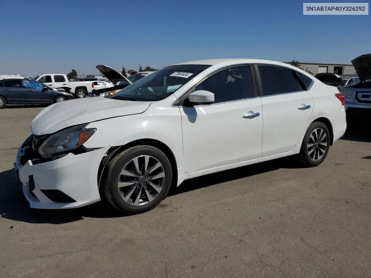 2016 Nissan Sentra S VIN: 3N1AB7AP4GY326292 Lot: 72660434