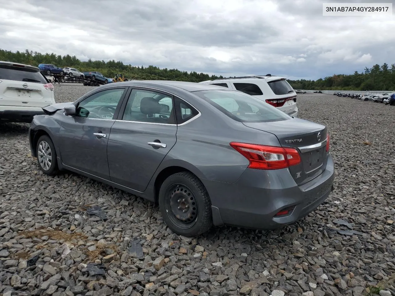 2016 Nissan Sentra S VIN: 3N1AB7AP4GY284917 Lot: 72680294