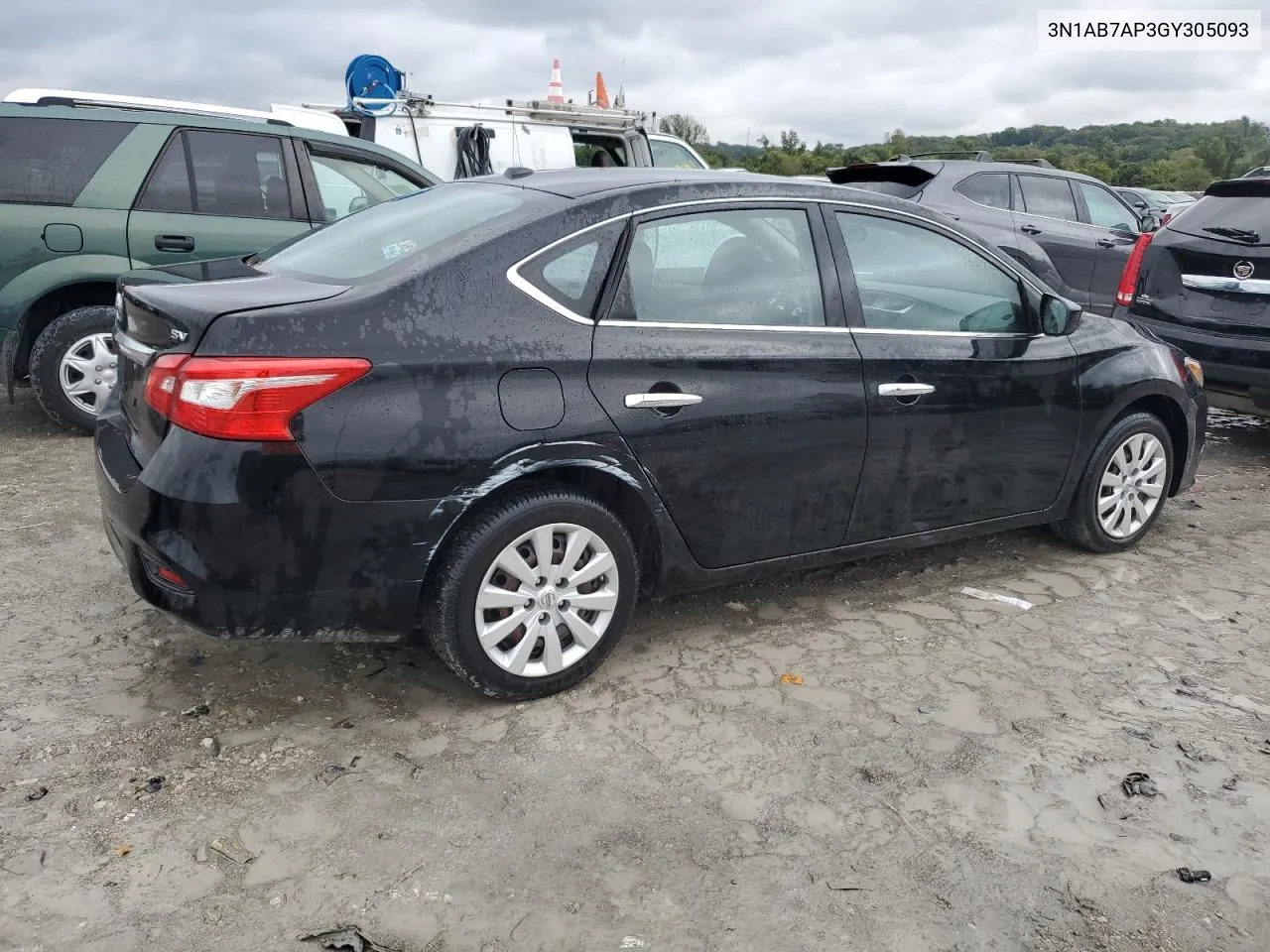 2016 Nissan Sentra S VIN: 3N1AB7AP3GY305093 Lot: 72762634