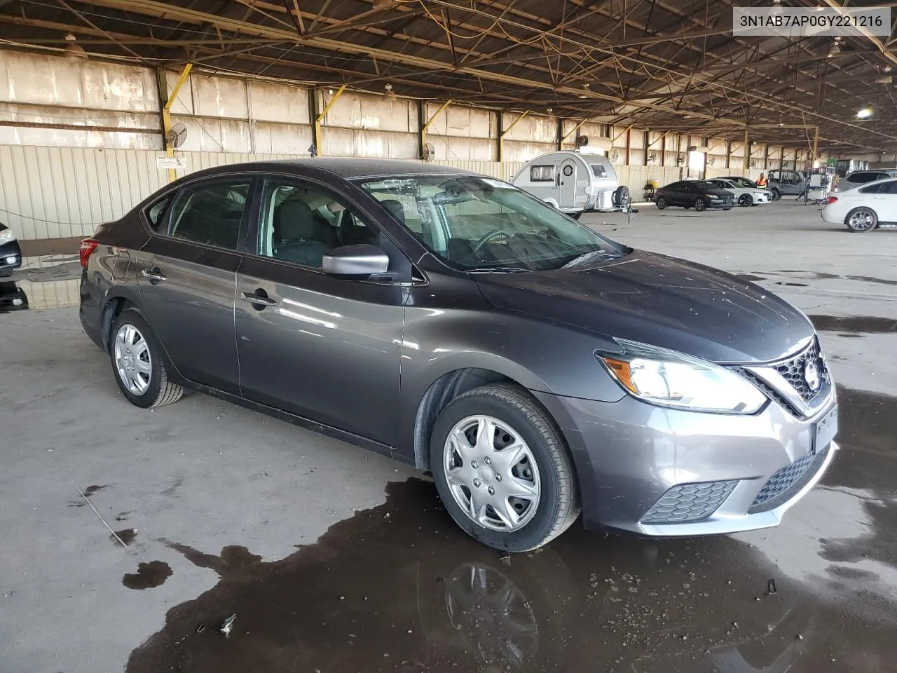 2016 Nissan Sentra S VIN: 3N1AB7AP0GY221216 Lot: 72847064