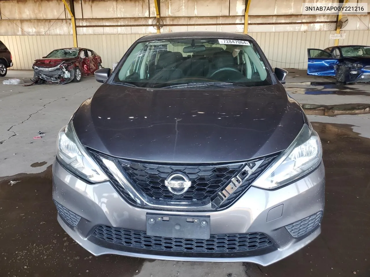 2016 Nissan Sentra S VIN: 3N1AB7AP0GY221216 Lot: 72847064