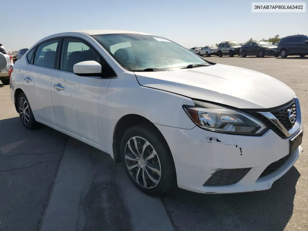 2016 Nissan Sentra S VIN: 3N1AB7AP8GL663402 Lot: 73018594