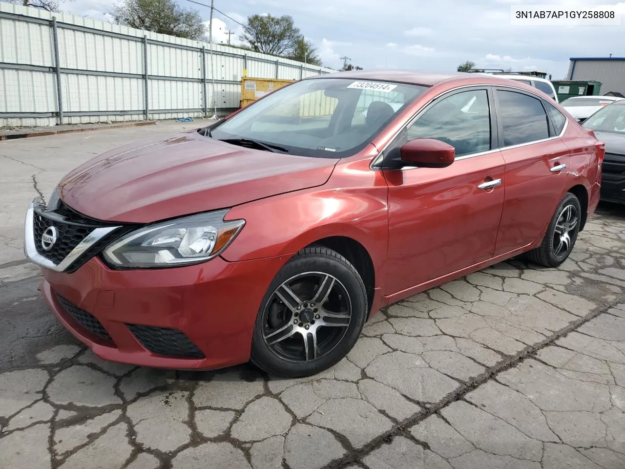 2016 Nissan Sentra S VIN: 3N1AB7AP1GY258808 Lot: 73204514