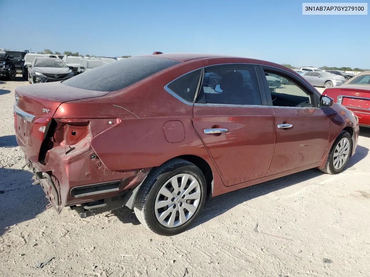 2016 Nissan Sentra S VIN: 3N1AB7AP7GY279100 Lot: 73221864