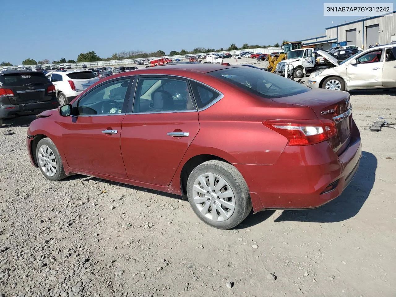 2016 Nissan Sentra S VIN: 3N1AB7AP7GY312242 Lot: 73475334