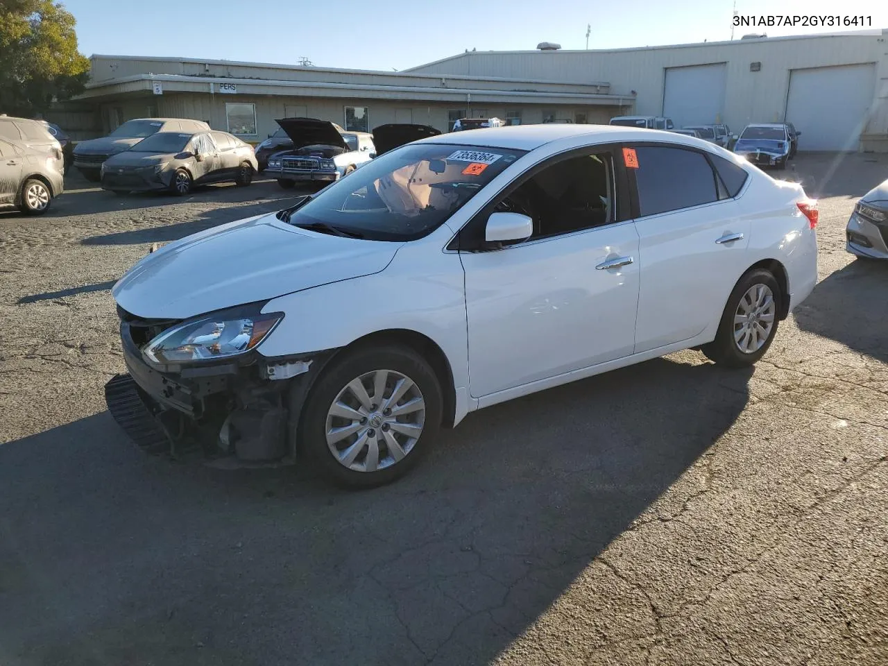 3N1AB7AP2GY316411 2016 Nissan Sentra S