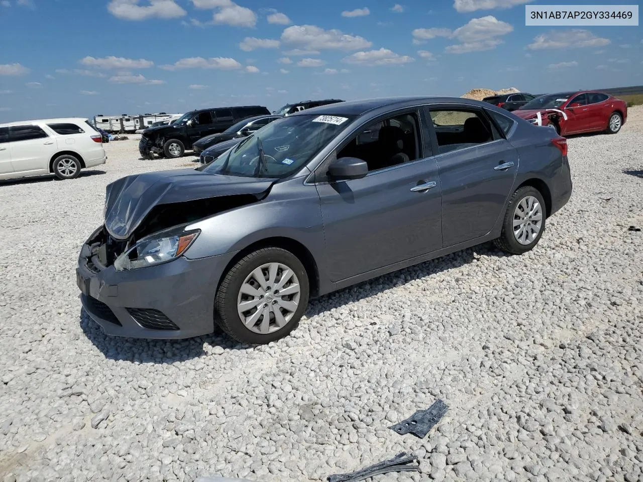 2016 Nissan Sentra S VIN: 3N1AB7AP2GY334469 Lot: 73825714