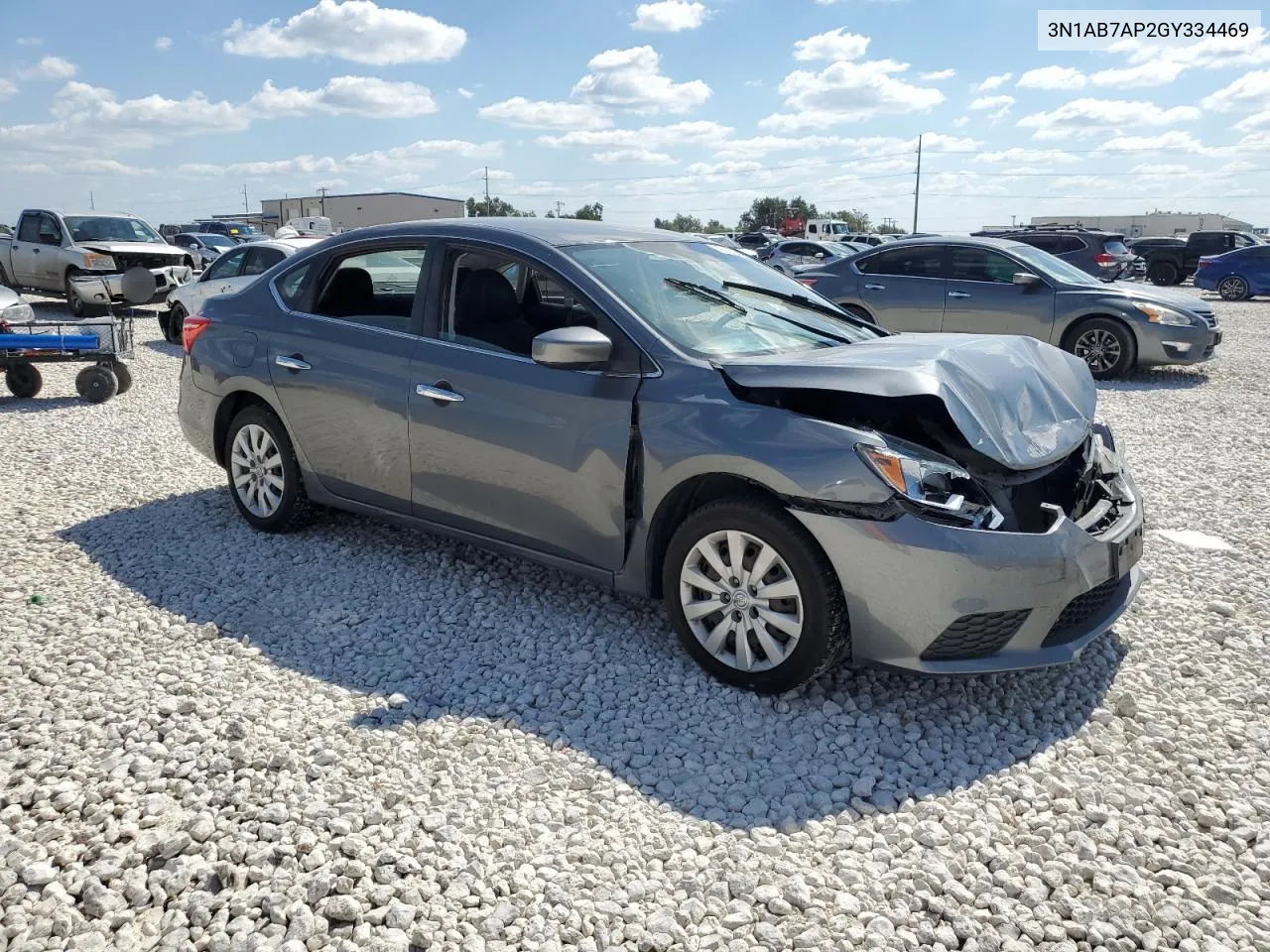 2016 Nissan Sentra S VIN: 3N1AB7AP2GY334469 Lot: 73825714