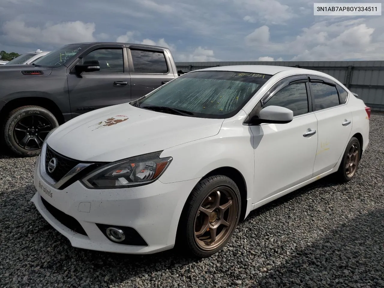 2016 Nissan Sentra S VIN: 3N1AB7AP8GY334511 Lot: 73851124