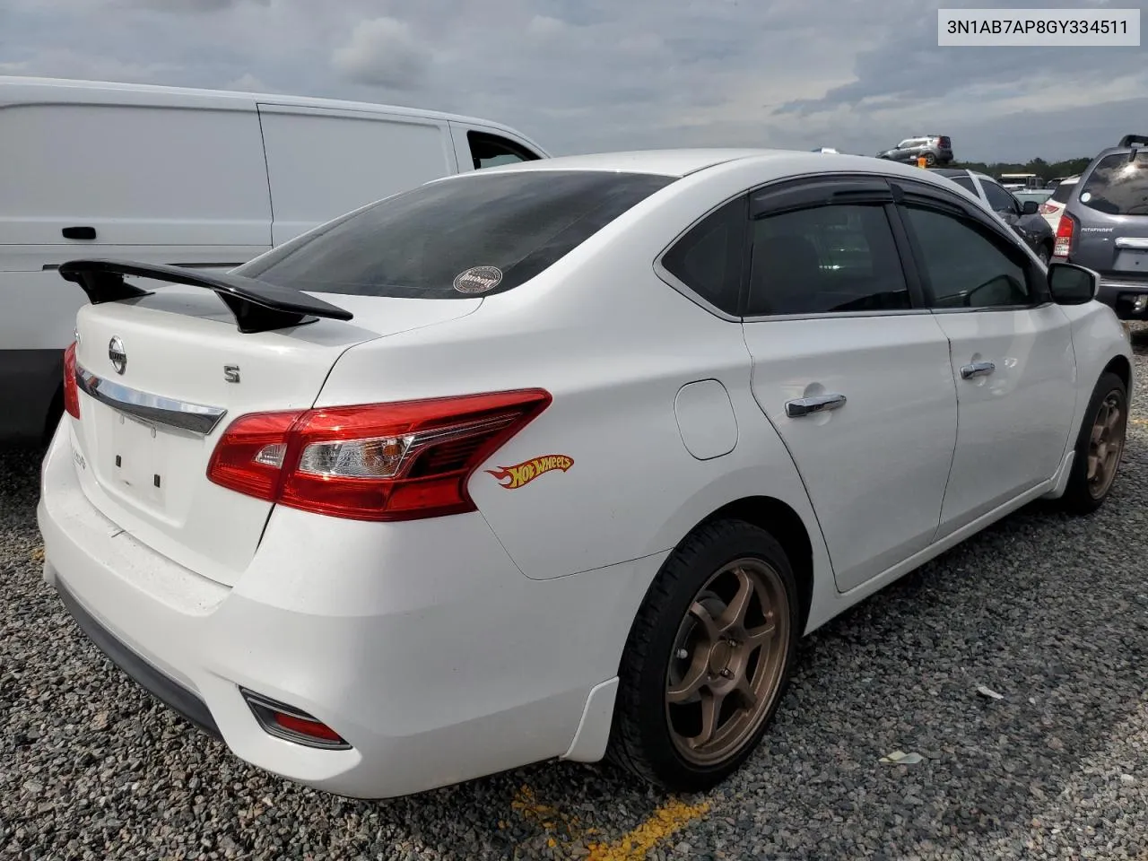 2016 Nissan Sentra S VIN: 3N1AB7AP8GY334511 Lot: 73851124