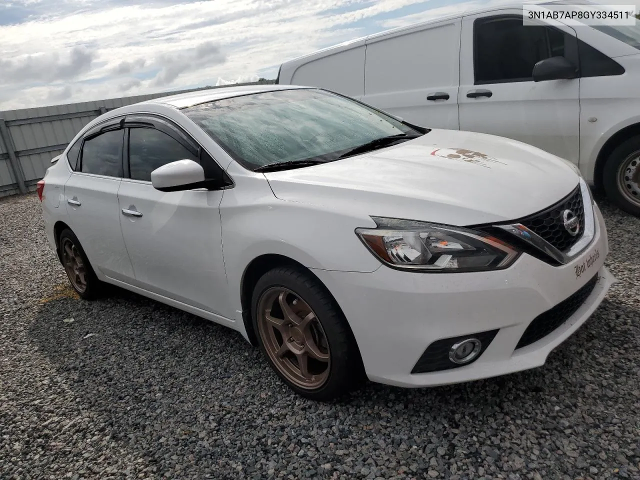 2016 Nissan Sentra S VIN: 3N1AB7AP8GY334511 Lot: 73851124