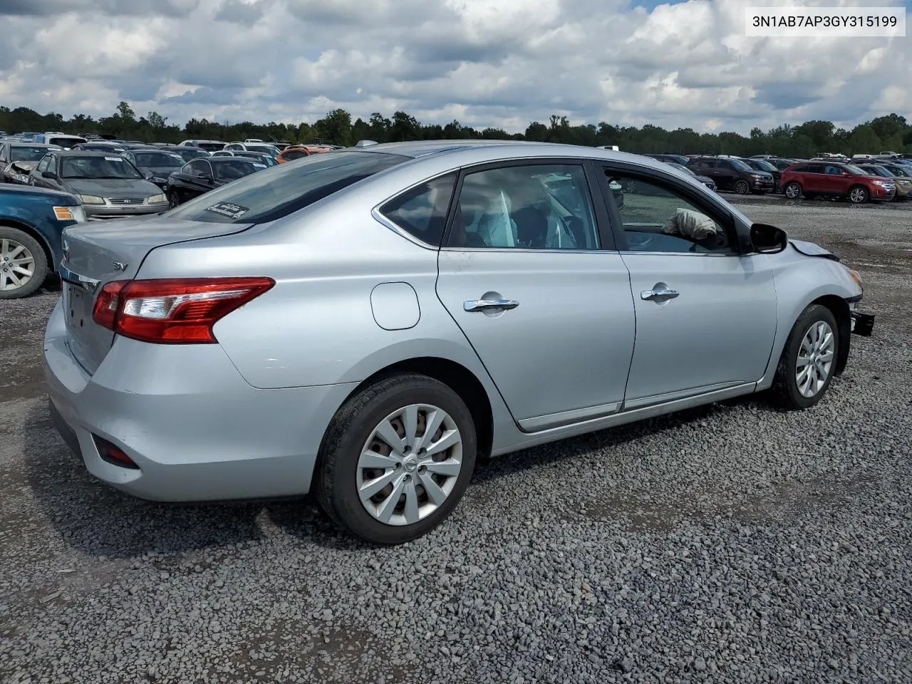 2016 Nissan Sentra S VIN: 3N1AB7AP3GY315199 Lot: 74158504