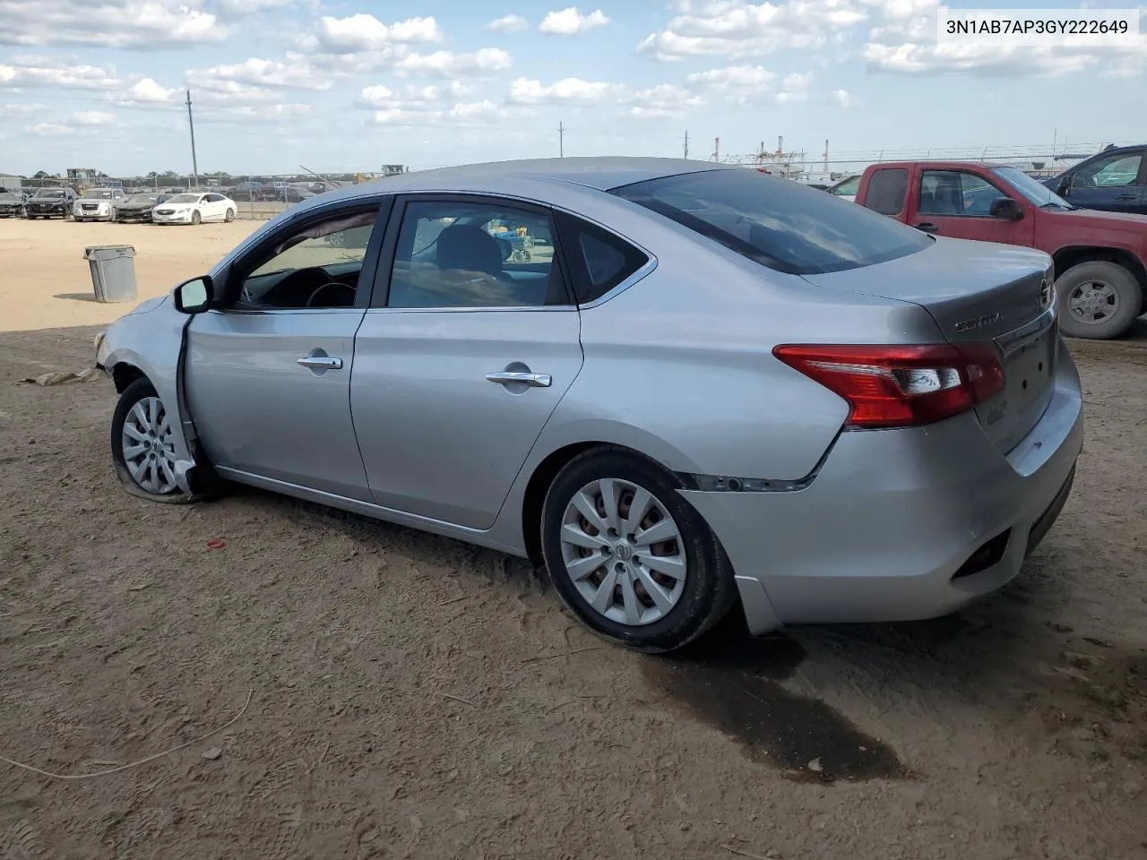 2016 Nissan Sentra S VIN: 3N1AB7AP3GY222649 Lot: 74245484