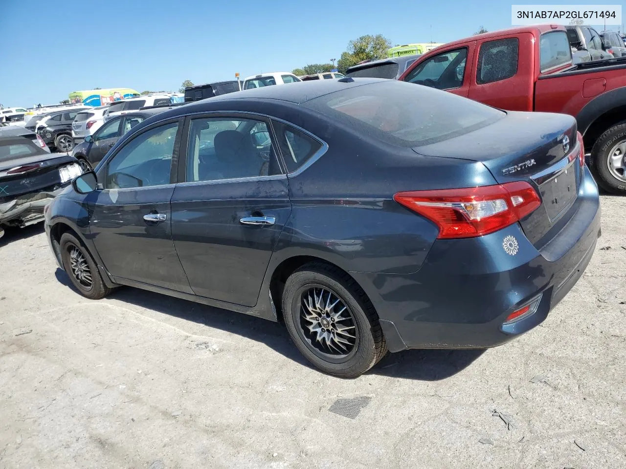 2016 Nissan Sentra S VIN: 3N1AB7AP2GL671494 Lot: 74264884