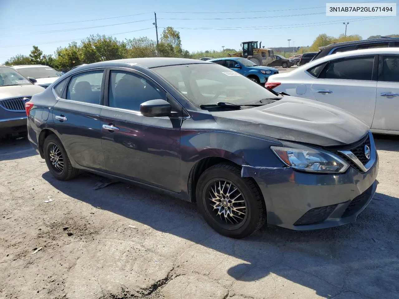 3N1AB7AP2GL671494 2016 Nissan Sentra S