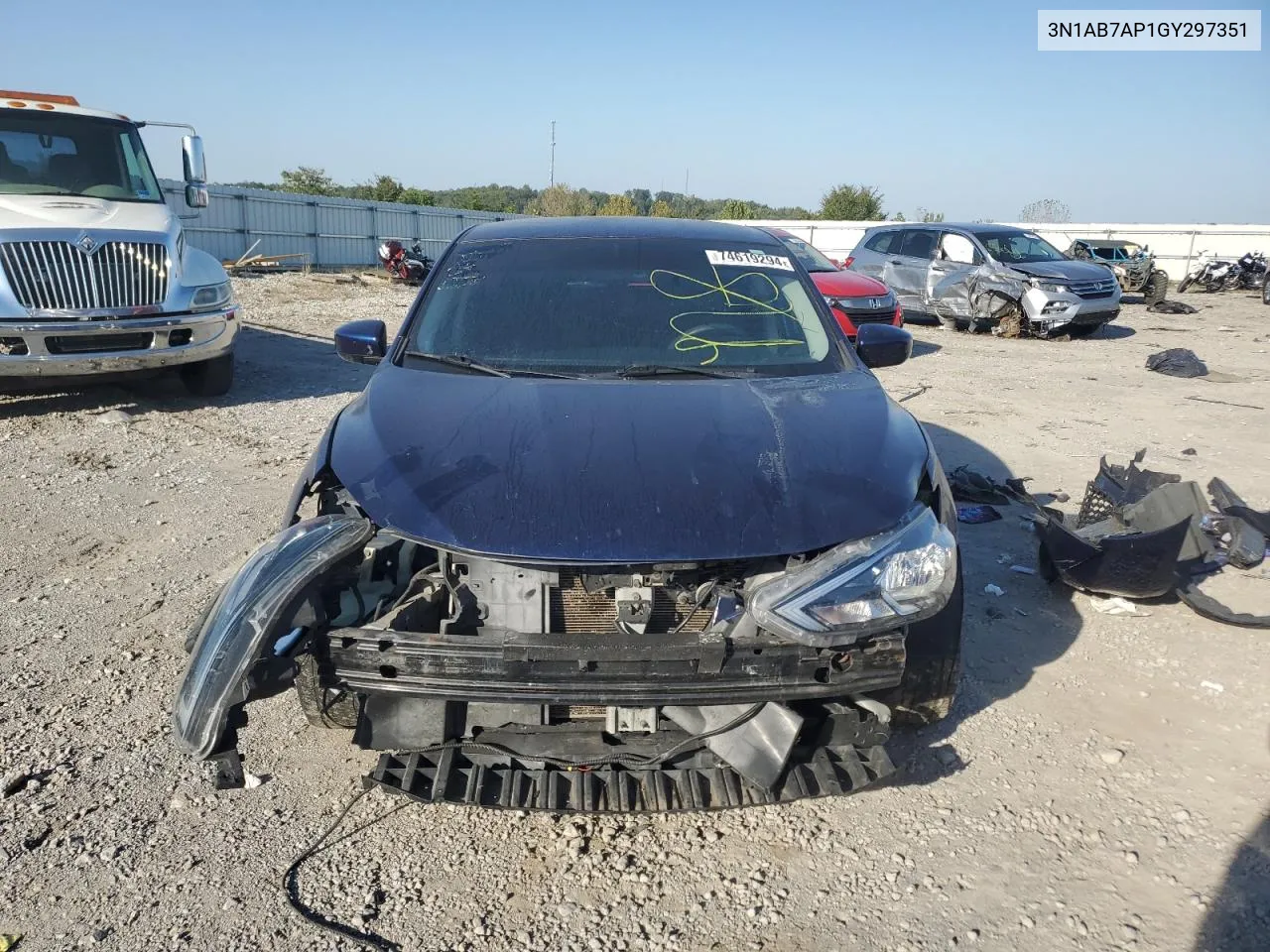 2016 Nissan Sentra S VIN: 3N1AB7AP1GY297351 Lot: 74619294