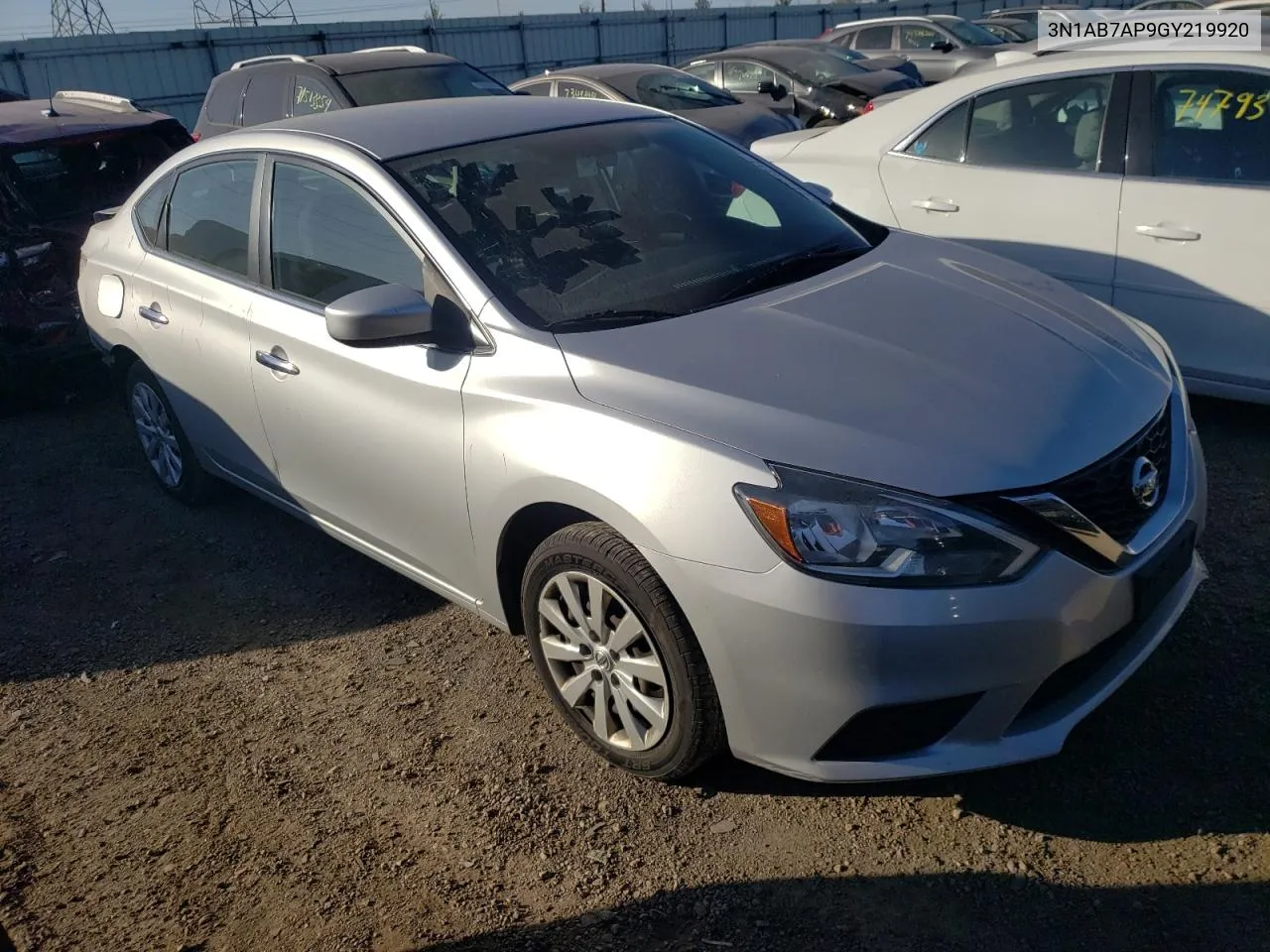 2016 Nissan Sentra S VIN: 3N1AB7AP9GY219920 Lot: 74771814