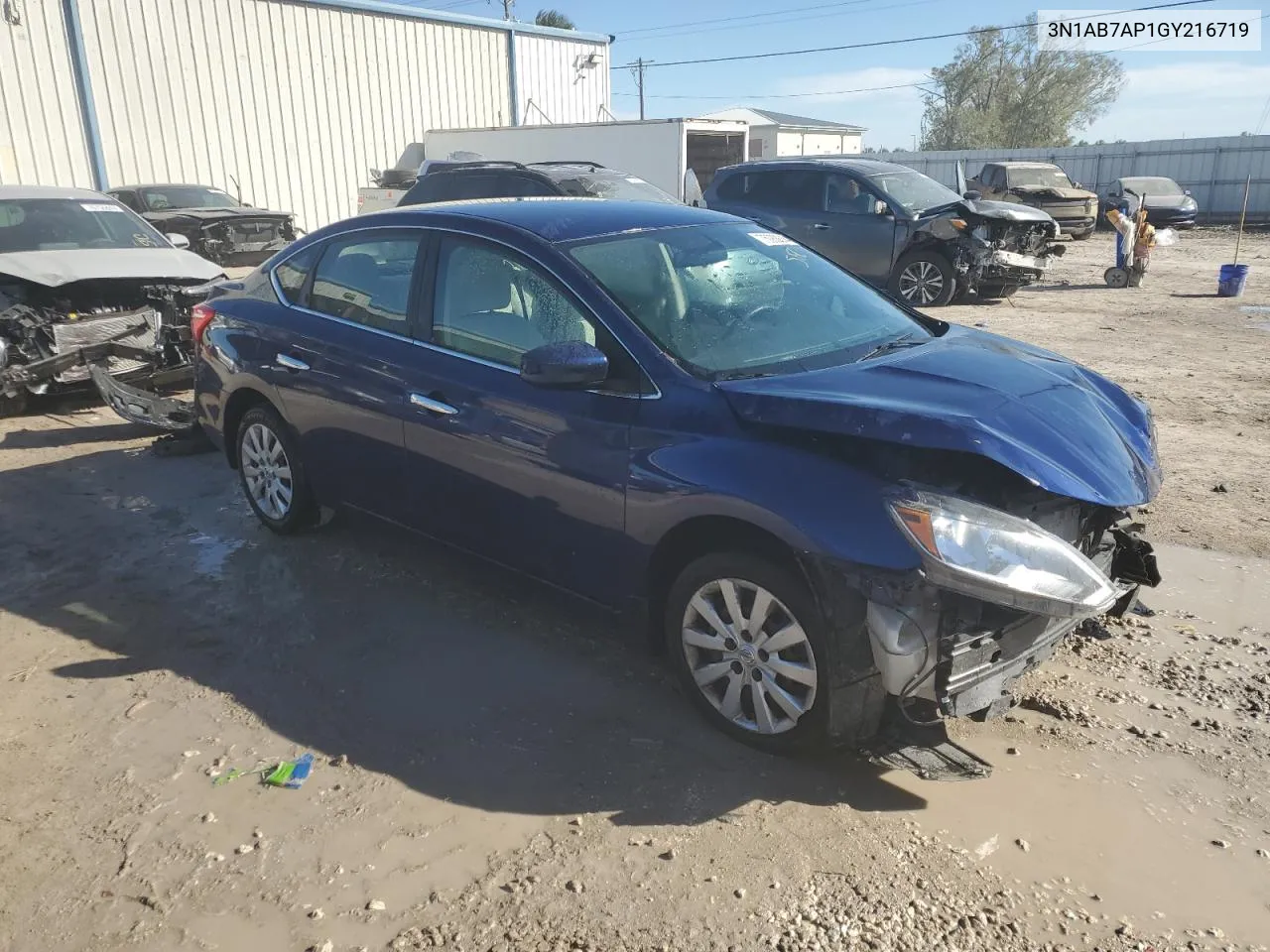 2016 Nissan Sentra S VIN: 3N1AB7AP1GY216719 Lot: 75080814