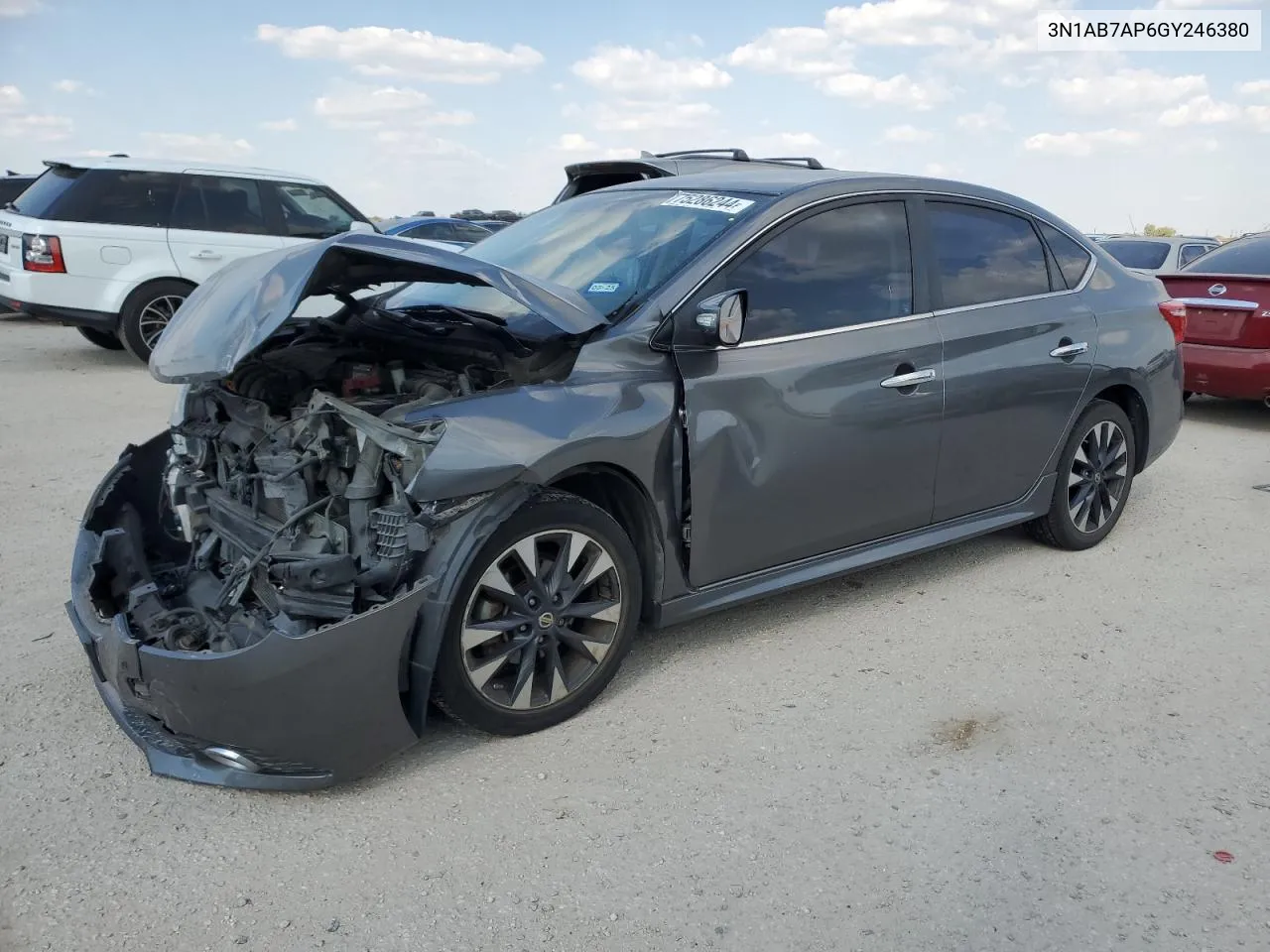 2016 Nissan Sentra S VIN: 3N1AB7AP6GY246380 Lot: 75286244