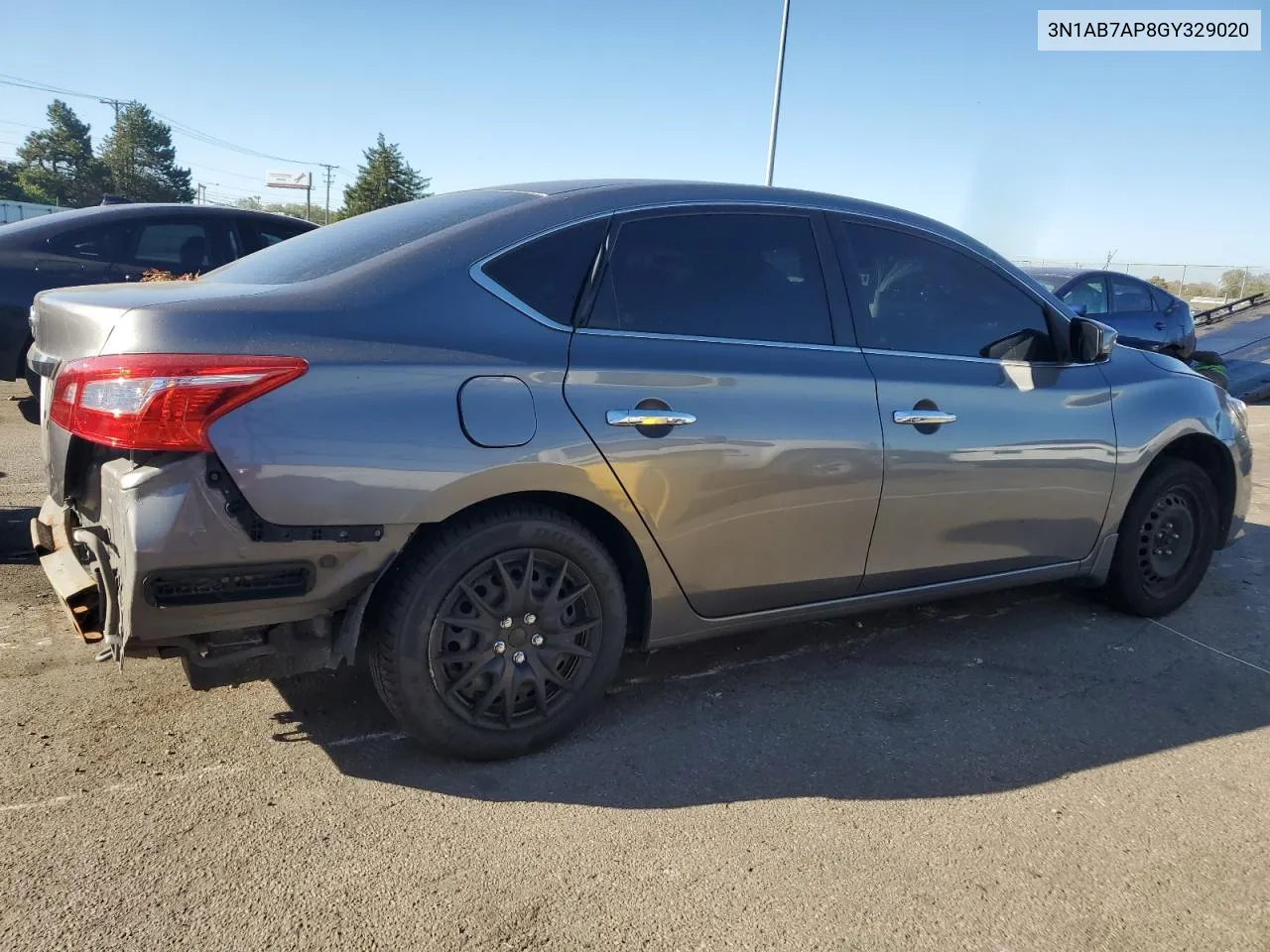 2016 Nissan Sentra S VIN: 3N1AB7AP8GY329020 Lot: 75497304