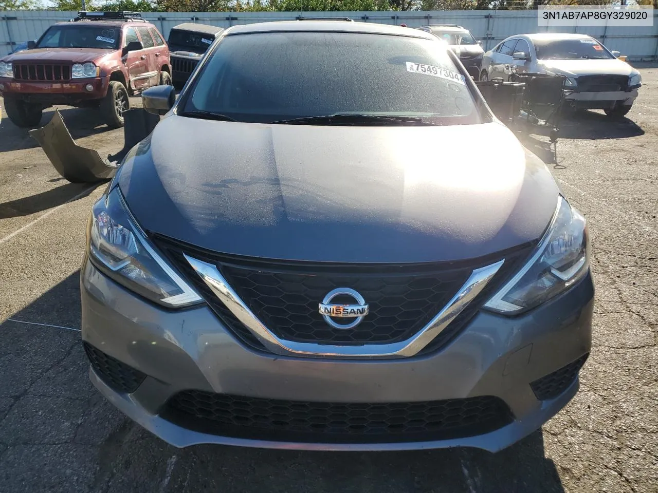 2016 Nissan Sentra S VIN: 3N1AB7AP8GY329020 Lot: 75497304