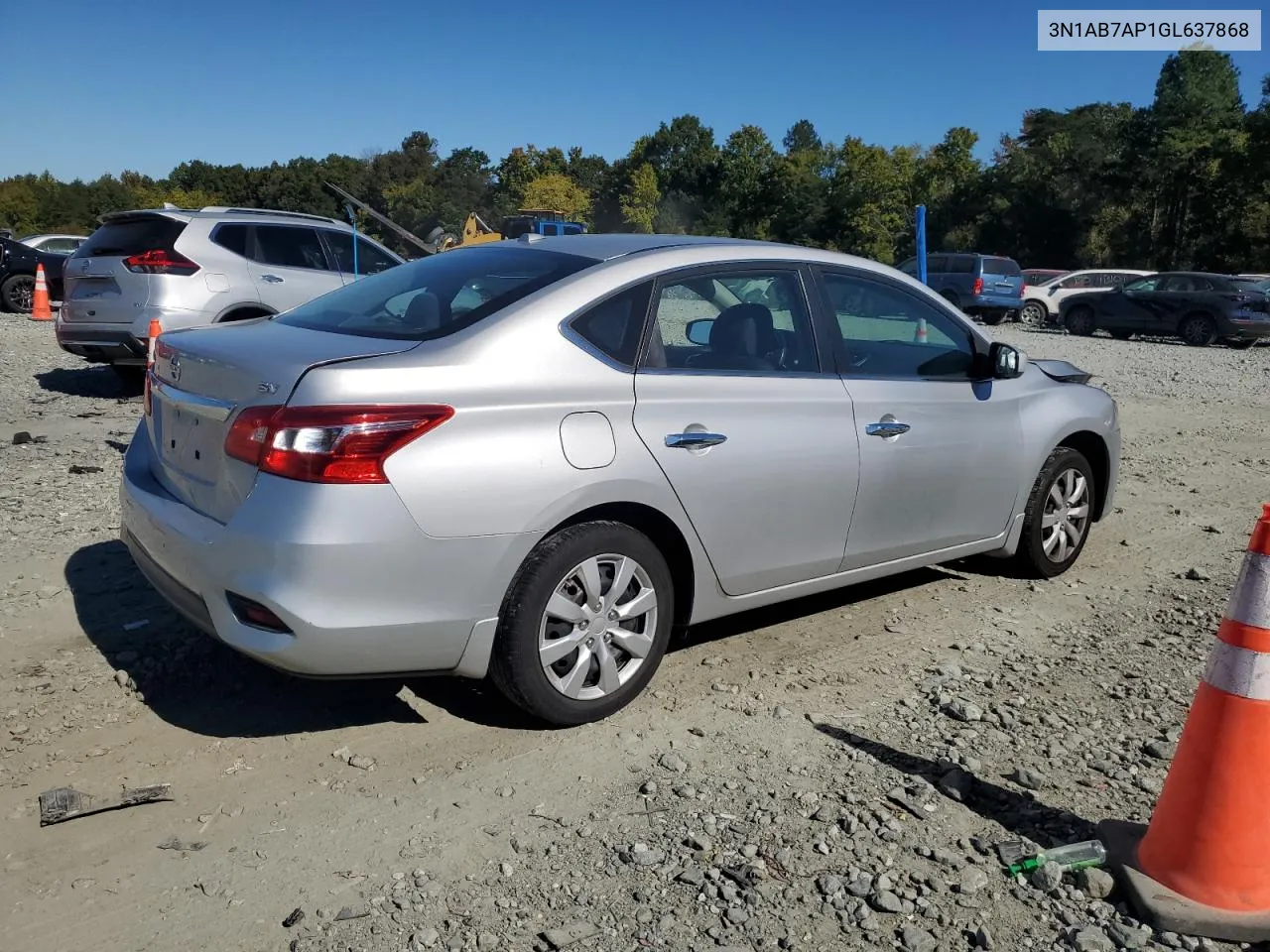 2016 Nissan Sentra S VIN: 3N1AB7AP1GL637868 Lot: 75687824